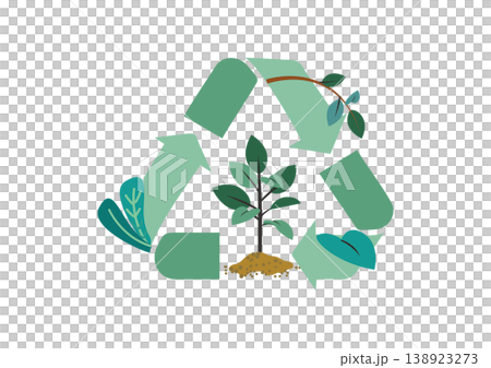 リサイクルのイメージイラスト リサイクルのイメージイラスト 138923273