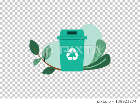 Illustration of a recycling bin Illustration of a recycling bin 138923274