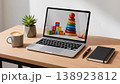 laptop on desk with a workplace 138923812