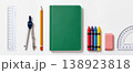 back to school concept with office supplies 138923818