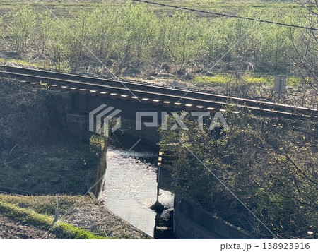 線路と用水路 線路と用水路 138923916