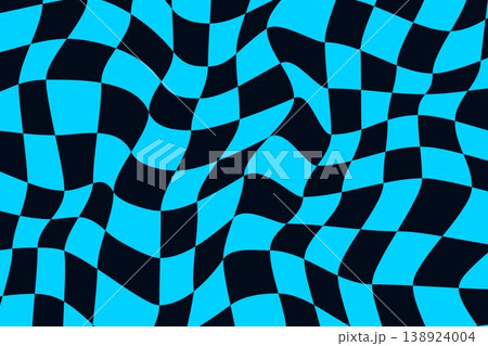 Blue checkered optical illusion background. 138924004