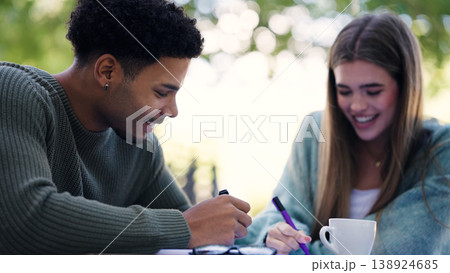 Students studying and collaborating together on campus Students studying and collaborating together on campus 138924685