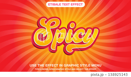 Spicy Editable text effect Spicy Editable text effect 138925143
