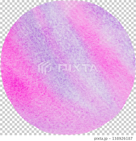 An illustration of a circular icon with a beautiful watercolor pattern. 138926187