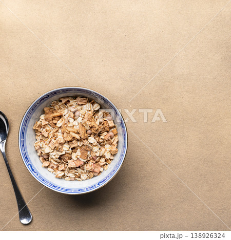 Granola oats cereal texture healthy breakfast Granola oats cereal texture healthy breakfast 138926324
