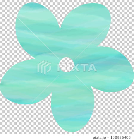 美麗的水彩花圖示圖像插圖 138926406
