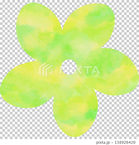 美麗的水彩花圖示圖像插圖 138926420