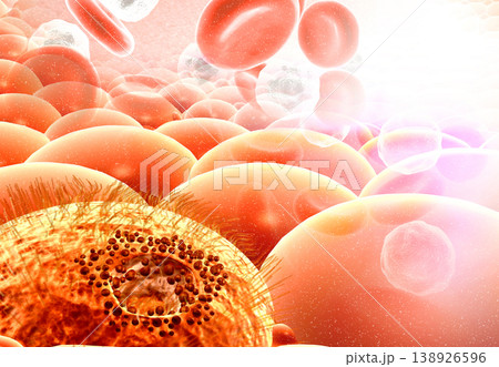 Cancer cell growth concept 138926596