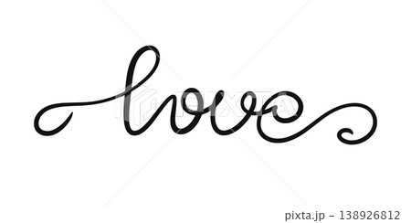 Handwritten word love Vector graphic 138926812