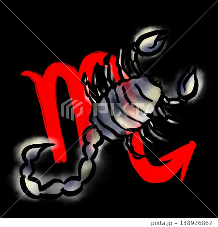 さそり座のイラストとマーク 138926867