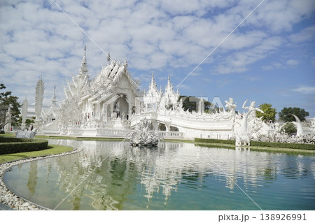Large white building with a white roof and white pillars 138926991