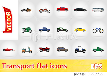 transport objects flat icons vector illustration transport objects flat icons vector illustration 138927388