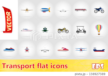 transport objects flat icons vector illustration transport objects flat icons vector illustration 138927389