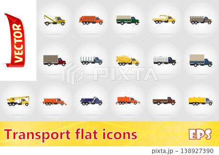 transport objects flat icons vector illustration transport objects flat icons vector illustration 138927390