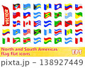 flags north and south americas countries flat icons vector illustration 138927449