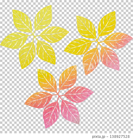 An illustration of a leaf-shaped object with a beautiful watercolor pattern, like an icon. An illustration of a leaf-shaped object with a beautiful watercolor pattern, like an icon. 138927528