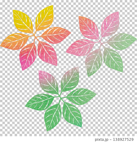An illustration of a leaf-shaped object with a beautiful watercolor pattern, like an icon. An illustration of a leaf-shaped object with a beautiful watercolor pattern, like an icon. 138927529