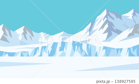 Jagged Peaks Breathing Arctic Flat Design Wilderness Jagged Peaks Breathing Arctic Flat Design Wilderness 138927585