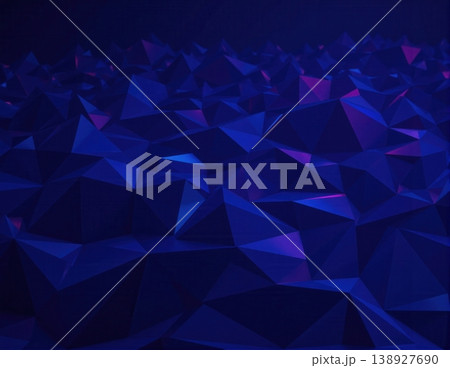 Abstract dark blue crystalline low poly geometric surface Abstract dark blue crystalline low poly geometric surface 138927690
