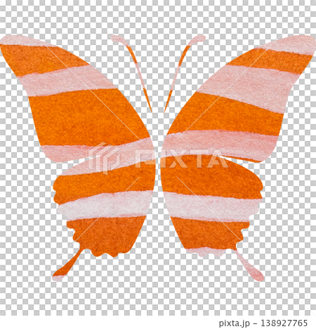 Beautiful watercolor butterfly icon image illustration 138927765