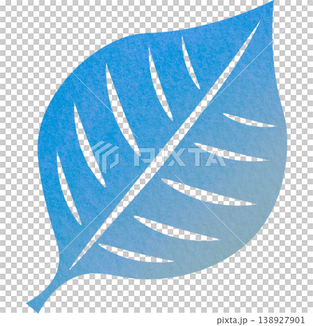 美麗的水彩葉子圖示圖像的插圖 138927901