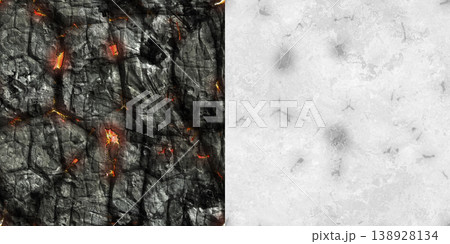 Seamless pattern of whitened charcoal fragments. Coal texture via an alpha channel. Seamless pattern of whitened charcoal fragments. Coal texture via an alpha channel. 138928134