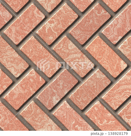 Seamless pattern of polished natural sandstone tiles stitched together with clay. 138928179