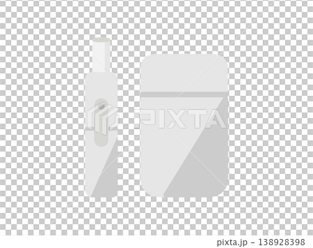 Electronic cigarette, heated tobacco product, white, illustration Electronic cigarette, heated tobacco product, white, illustration 138928398