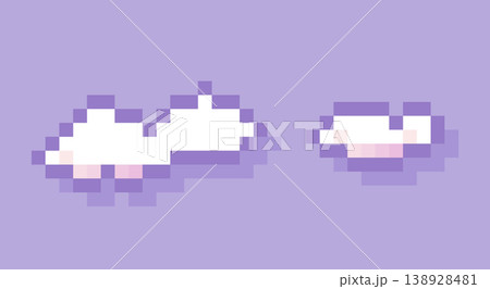 Pixel art cloud. 138928481