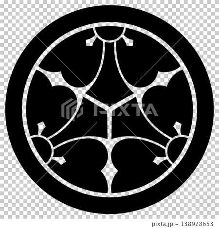 家紋です。丸に剣合わせ三つ割り片喰といいます。 家紋です。丸に剣合わせ三つ割り片喰といいます。 138928653