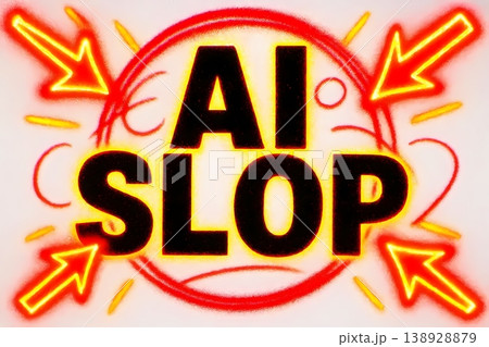 AI Slop Meme Typography Trend Internet Culture Anti AI Concept Design AI Slop Meme Typography Trend Internet Culture Anti AI Concept Design 138928879