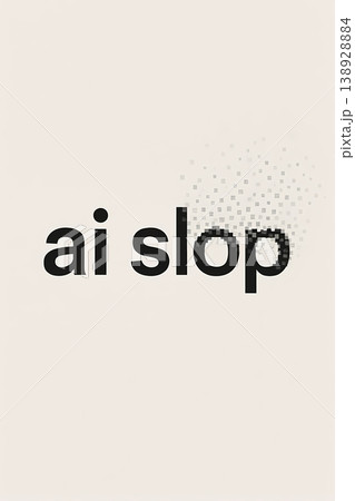AI Slop Meme Typography Trend Internet Culture Anti AI Concept Design 138928884