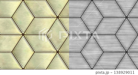 Polished marble tiles creating geometric diamond pattern. Seamless pattern. Polished marble tiles creating geometric diamond pattern. Seamless pattern. 138929011