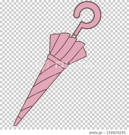 ピンクの折り畳み傘 138929283