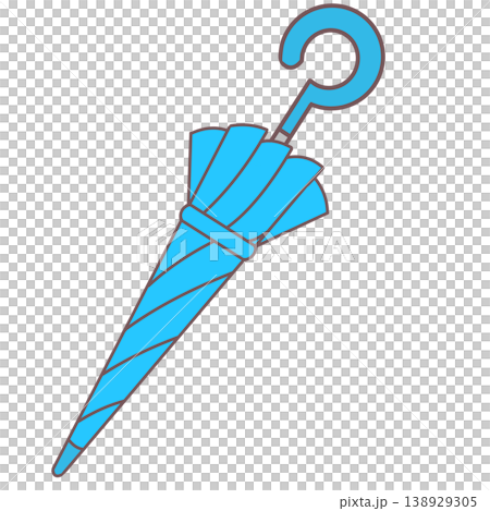 Light blue folding umbrella Light blue folding umbrella 138929305