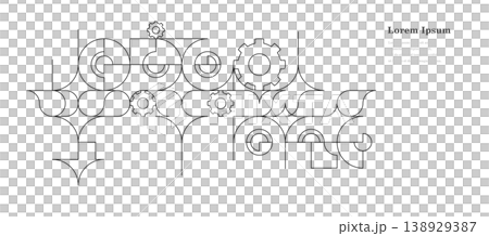 Geometry Abstract Gear Pattern Technology background 138929387