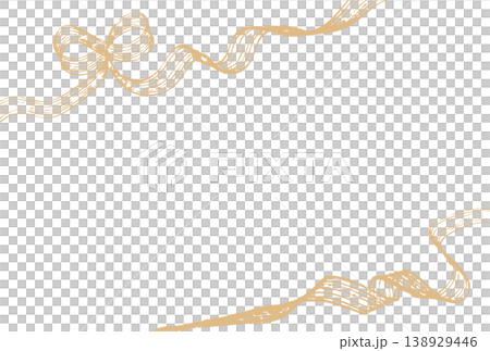 Hand-painted rake-style diagonal ribbon frame, gold. Hand-painted rake-style diagonal ribbon frame, gold. 138929446