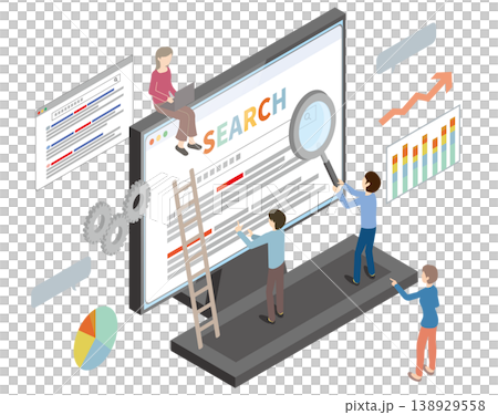 SEO対策をする人たち 138929558