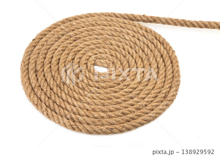 A rope against a white background A rope against a white background 138929592