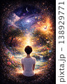 星空を眺める女の子 138929771