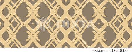 Seamless art deco motif for packaging. Ornamental art pattern in warm brass tones for labels. Sophisticated geometric gold art deco pattern designed for luxurious packaging and branding Seamless art deco motif for packaging. Ornamental art pattern in warm brass tones for labels. Sophisticated geometric gold art deco pattern designed for luxurious packaging and branding 138930382