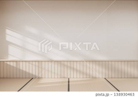 Modern japandi style with floor tatami japanese on white room bright minimal. 3D rendering 138930463