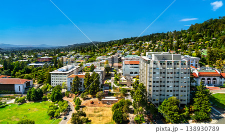 Aerial view of Evans Hall and the University of California Berkeley Aerial view of Evans Hall and the University of California Berkeley 138930789