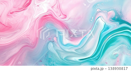 beautiful colorful abstract liquid background in soft colors illustration 138930817