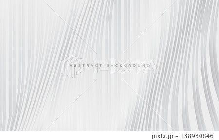 Soft white wavy lines, abstract background conveying minimalist calm. Subtle curved ribbons create gentle flow across smooth surface with delicate gradients and soft shadows. Clean modern texture Soft white wavy lines, abstract background conveying minimalist calm. Subtle curved ribbons create gentle flow across smooth surface with delicate gradients and soft shadows. Clean modern texture 138930846