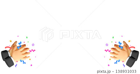 Clapping hands 3d concept. 138931033