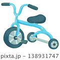 水色の三輪車のイラスト 138931747