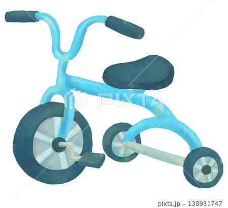 水色の三輪車のイラスト 138931747