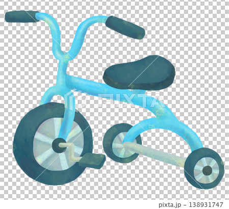 水色の三輪車のイラスト 138931747